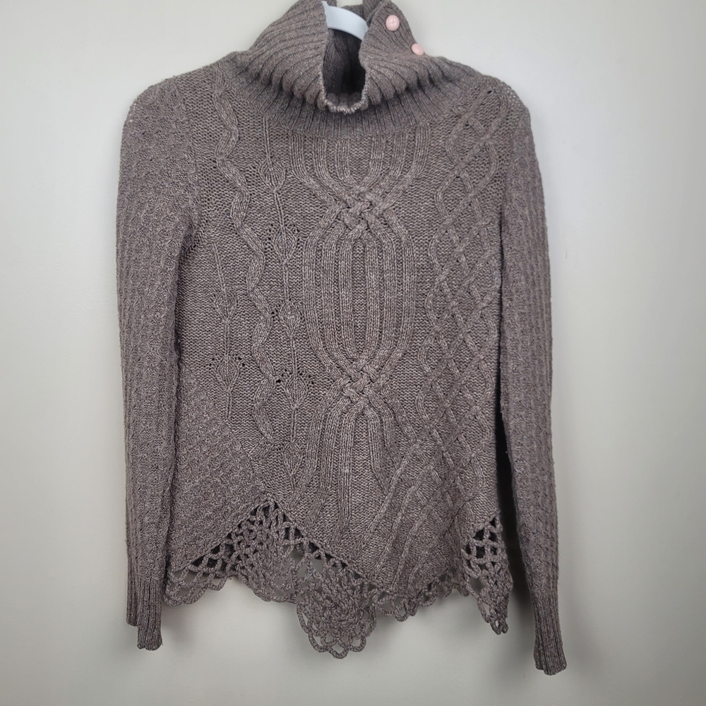 | Anthro | Moth Brown Knit Sweater size S